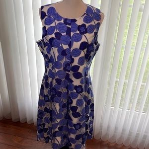 Shades of Blue Floral Dress sz 12
